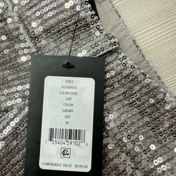 DKNY women's silver sequined suit pants - Picture 2 of 4